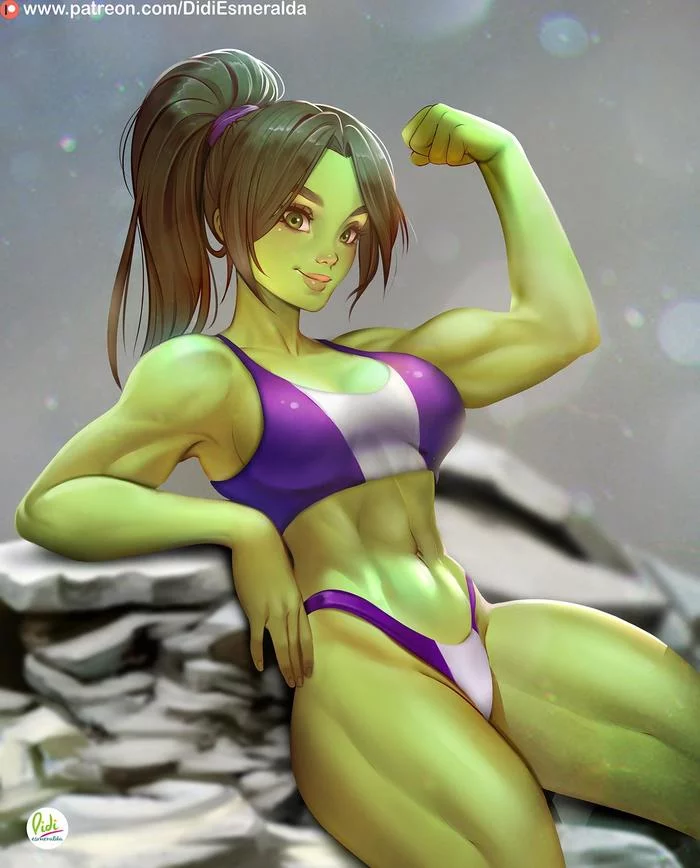 She Hulk - Didi-Esmeralda, She-Hulk, Marvel, Sports girls, Art