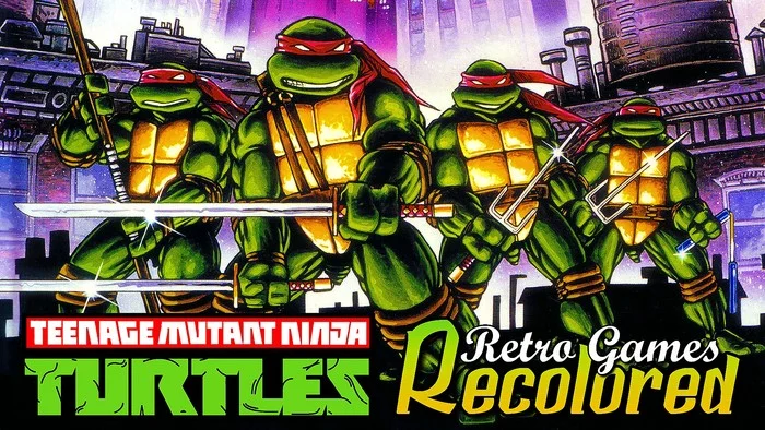 Teenage Mutant Ninja Turtles - Recolored (8-Bit) Best of Arcade Games - My, Teenage Mutant Ninja Turtles, Dandy Games, Dendy, Video, Longpost, Games