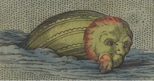 Sea monsters from the Carta Marina of the famous Scandinavian traveler Olaf Magnus, published in the 16th century - Cards, Geography, Monster, Monster, Images, Longpost