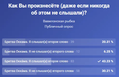 БИТВА ОККАМОВ: Оккама или Оккама? - Моё, Лингвистика, Ударение, Бритва Оккама