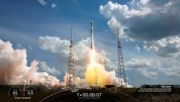 The Falcon 9 launch vehicle successfully launched the GPS III SV03 satellite into orbit! - Spacex, Falcon 9, Satellite, Space, Gps, Starlink, Running, Lockheed Martin, Video, Longpost