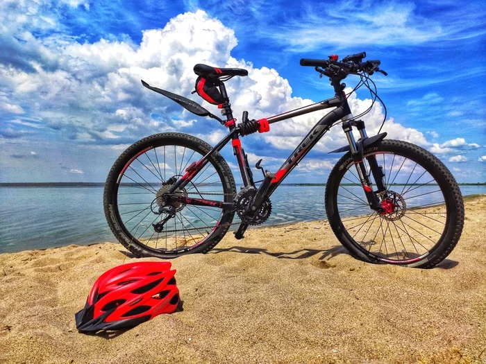 Cycling after the rain - My, Beach, The photo, A bike