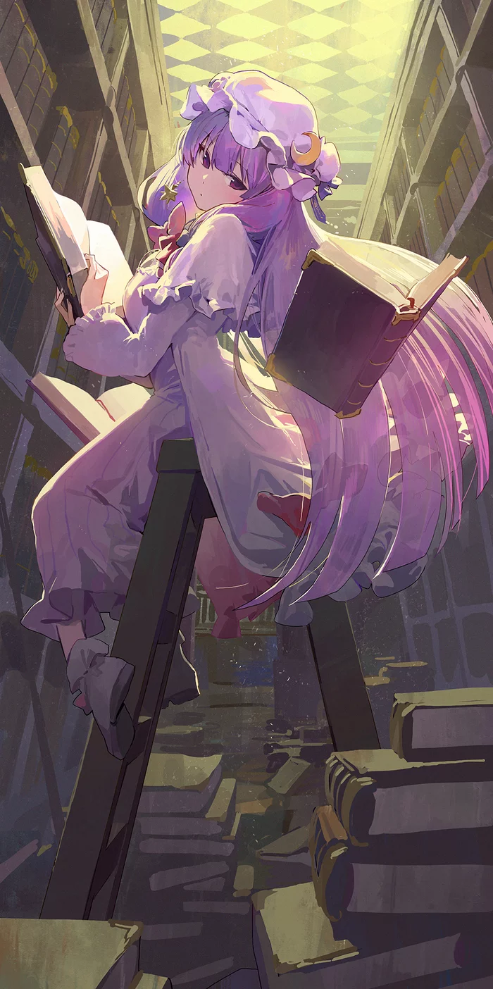 Patchouli - Patchouli Knowledge, Touhou, Anime art, Anime, Art, Mossi