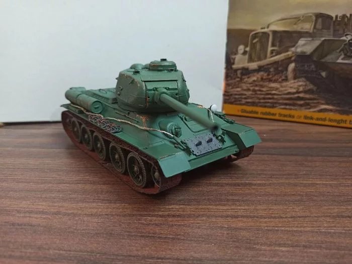 Моя первая модель T-34/85 от фирмы Italery, масштаб 1/35 - Моё, Моделизм, т-34-85, Хобби, Медитация, Длиннопост