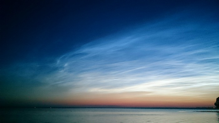 White Nights - My, Photo on sneaker, Sunset, Full moon, White Nights, Noctilucent clouds