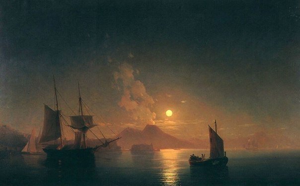 Moonlit nights in the paintings of Ivan Aivazovsky - Aivazovsky, Artist, League of Artists, Art, Painting, moon, Sea, beauty, Longpost