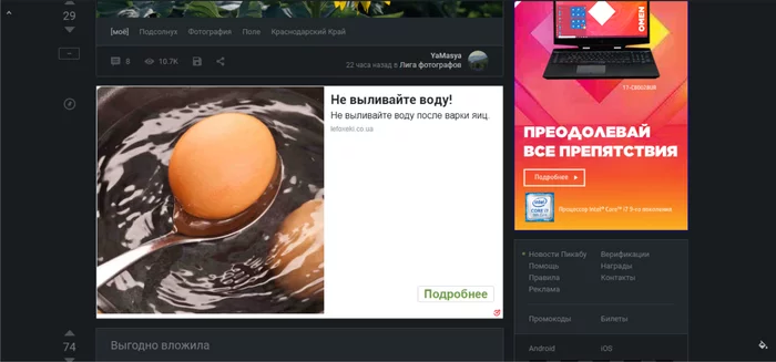 Interestenko - My, Advertising on Peekaboo, Eggs, Okroshka, Mint