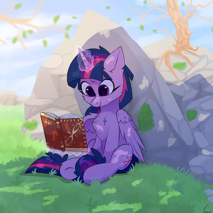 Книжная поня - My Little Pony, PonyArt, Twilight sparkle, Glazirka