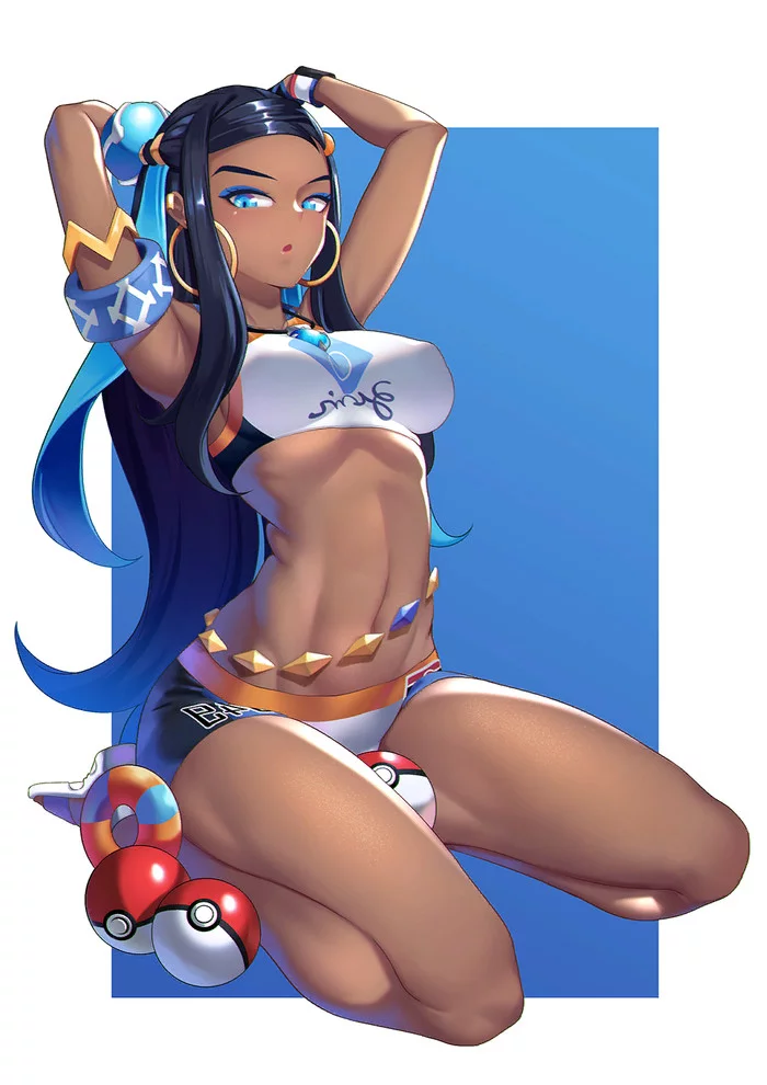 Nessa - Nessa, Pokemon Sword and Shield, Покемоны, Anime Art, Аниме, Игры, Купальник