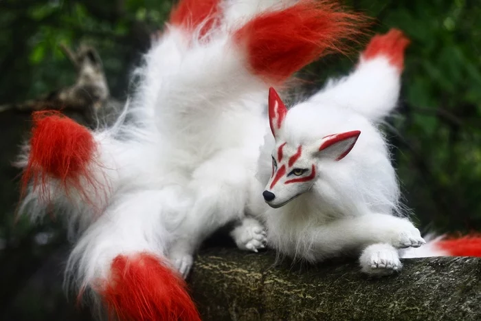 Kitsune, handmade - Kitsune, Polymer clay, Needlework without process, Toys, With your own hands, Fox, Author's toy