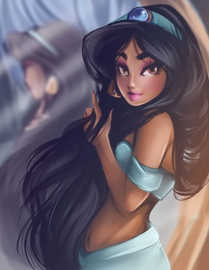 Jasmine at the mirror - Princess jasmine, Walt disney company, Deviantart, Art