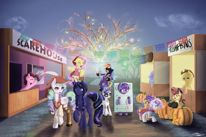 Festival - My little pony, Princess celestia, Princess luna, Mane 6, Cutie mark crusaders, Trixie