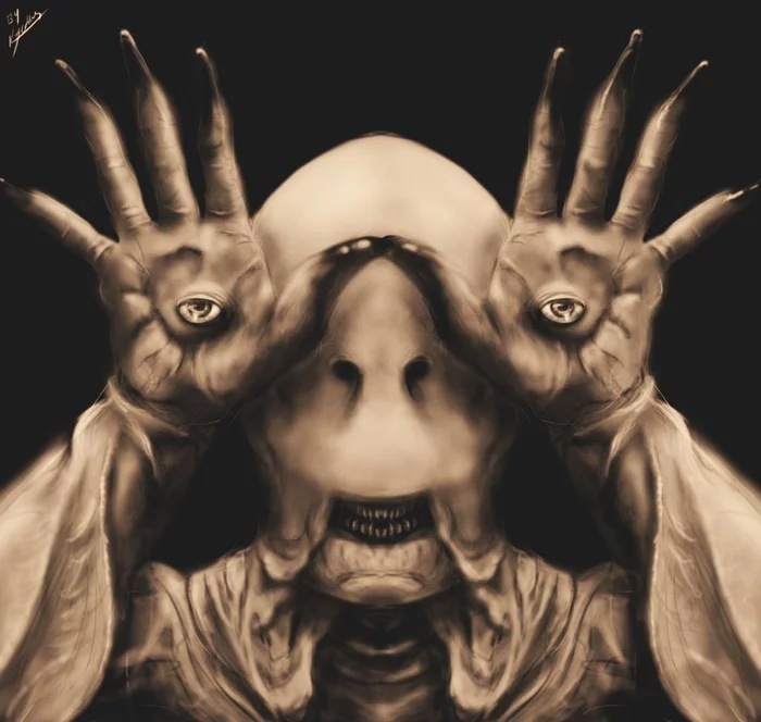 The Pale Man-Pan's - Labyrinth of the Faun, pale man, Art, Pandoras-Encore