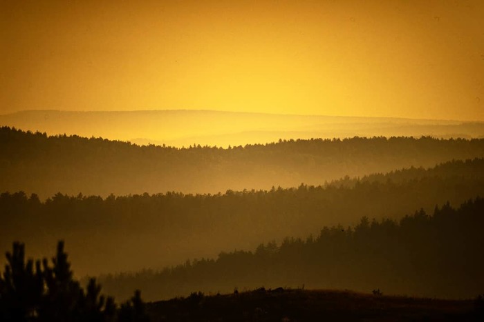 Dawn on the mountain - My, dawn, The sun, Fog, Ural, Ust-Katav, The photo, Longpost