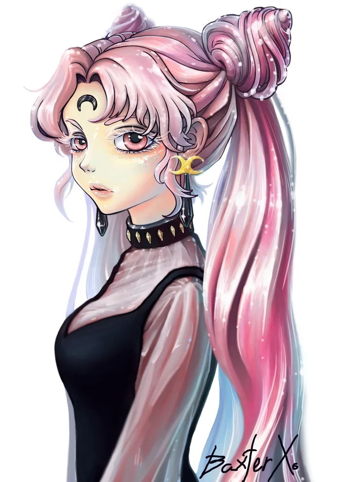 Usagi black - My, Sailor Moon, black lady, Anime art, Drawing, Digital drawing, Art, Fan art, Longpost