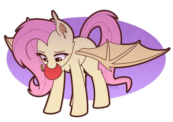 Флаттермышь - My Little Pony, PonyArt, Fluttershy, Flutterbat, Puetsua