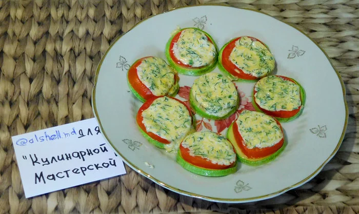 Zucchini appetizer for your holiday table in just 10 minutes! - My, Recipe, Video recipe, Zucchini, Cooking, Festive table, Yummy, Video, Longpost