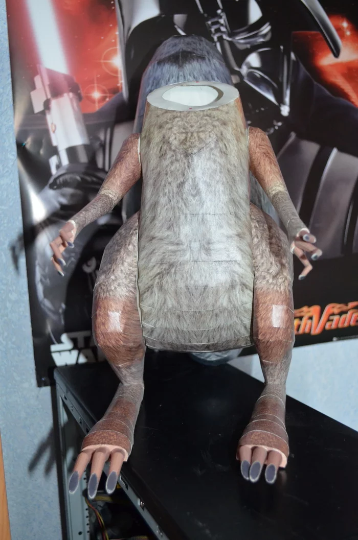 Scrat саблезубая крысобелка - Моё, Papercraft, Скрэт, Мультфильмы, Своими руками, Бумажный моделизм, Ледниковый период, Длиннопост, Рукоделие с процессом, Ледниковый период (мультфильм)