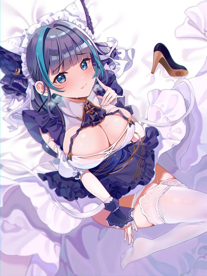 Cheshire - NSFW, Аниме, Anime Art, Azur Lane, Cheshire, Грудь, Animal Ears