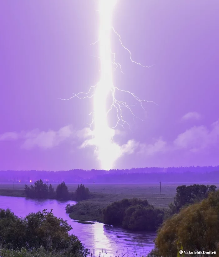 The power of the elements. Thunderstorm in Odintsovo district, Moscow region. July 8, 2020 - Weather, Hurricane, Storm, The photo, Landscape, Lightning, Thunderstorm, Moscow region