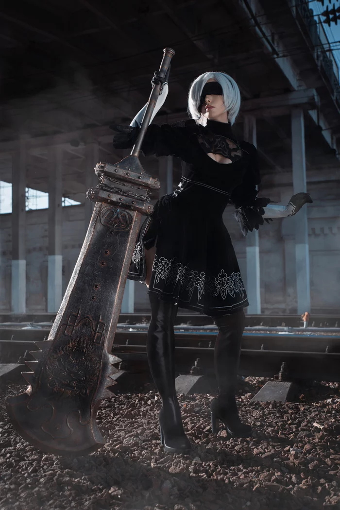 NieR: Automata.Character: 2B.Cosplayer: Faritio - My, NIER Automata, Games, Russian cosplay, Cosplay, Computer games, Longpost