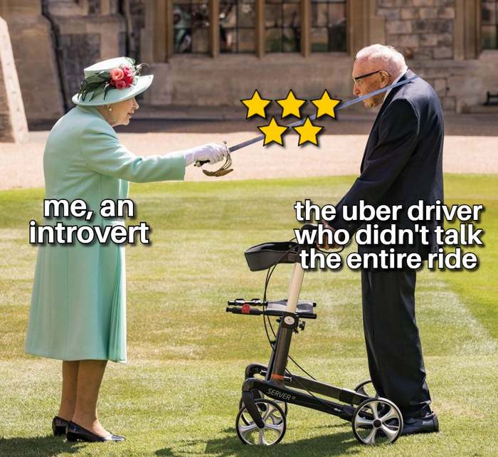 To all taxi drivers who do not speak during the trip - Queen Elizabeth, Taxi, Driver, Grade, Uber, Introvert, Silence, Images, Queen Elizabeth II