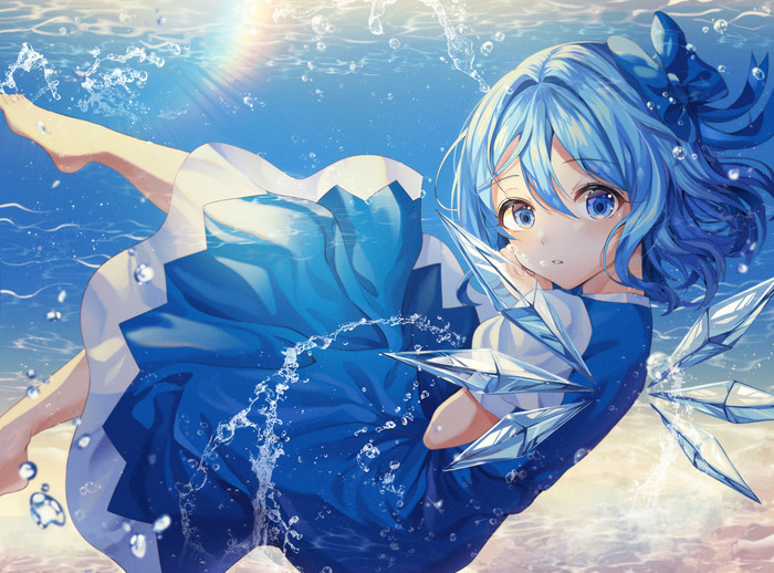 Cirno Touhou, Cirno, Anime Art, , Tess