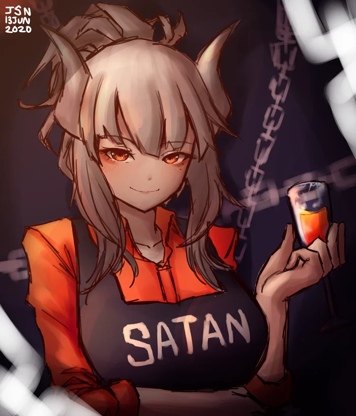 Best Demon Girls from jasonchin96 - Helltaker, Аниме, Anime Art, Люцифер, Цербер, Modeus, Длиннопост