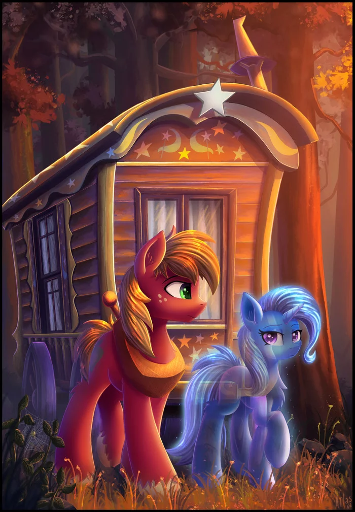 Trixie's ghost in the forest - My little pony, PonyArt, Big Macintosh, Trixie, Atlas-66