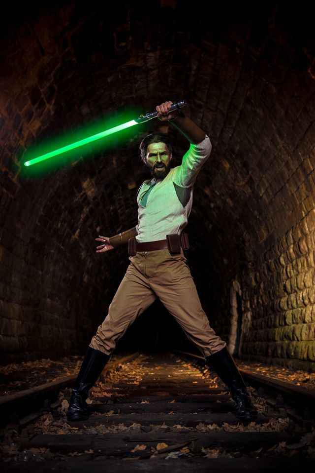 Kyle Katarn - Star Wars: Jedi Knight series by Mary & Feinobi cosplay - Cosplay, Star Wars, Jedi Knight, Kyle Katarn, Jedi, Lightsaber, Longpost