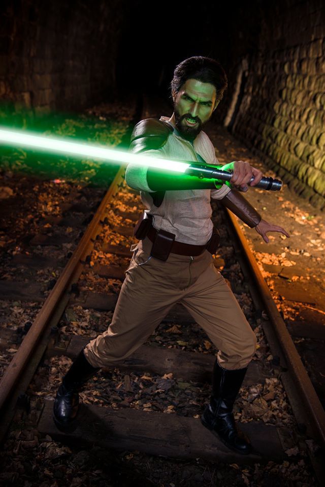 Kyle Katarn - Star Wars: Jedi Knight series by Mary & Feinobi cosplay - Cosplay, Star Wars, Jedi Knight, Kyle Katarn, Jedi, Lightsaber, Longpost