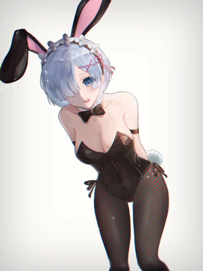 Bunny girl Rem Re:Zero Kara, Rem (Re:Zero Kara), Anime Art, , Bunnysuit