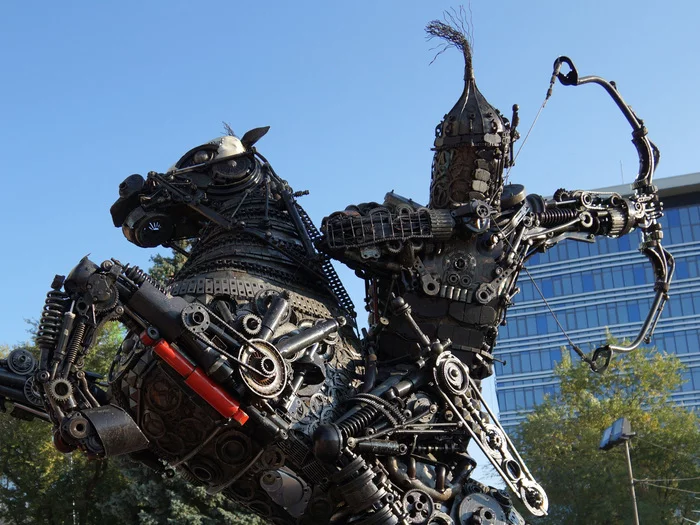 Iron beauty of the Kazakh steppes - My, Almaty, Scrap metal, Old iron, Buffalo, Rider, Longpost