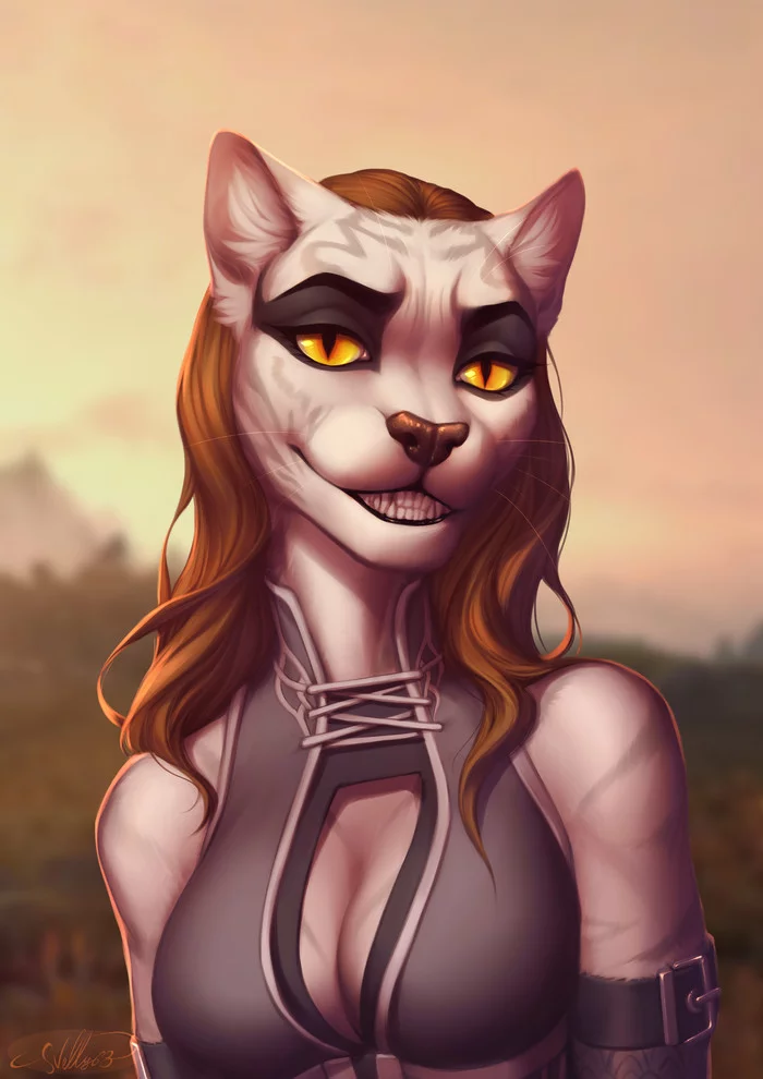 Khajiit - Furry, Anthro, Art, Furry edge, The elder scrolls, The Elder Scrolls Online, Khajiit, Nelly63