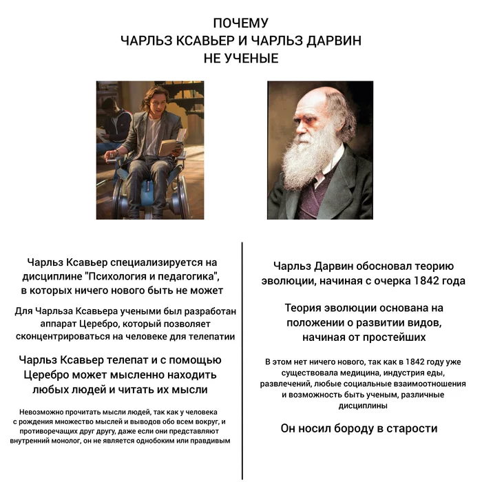 Почему Чарльз Ксавьер и Чарльз Дарвин не являются учеными - Ноу-Хау, Чарльз Ксавьер, Люди Икс, Чарльз Дарвин, Инвалиды-Колясочники, Ученые, Индивидуальность, Шизофрения