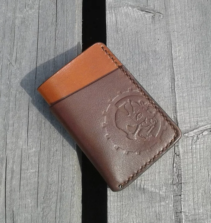 Leather cardholder - My, Natural leather, Needlework without process, Products, Longpost