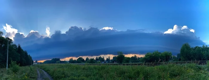 Красивая панорама - Моё, Мобильная фотография, Республика Беларусь, Тучи, Лето, Панорама