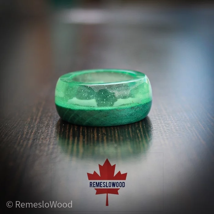 Rings made of exotic woods and jewelry resin - My, Ring, Handmade, Epoxy resin, Longpost, Needlework without process