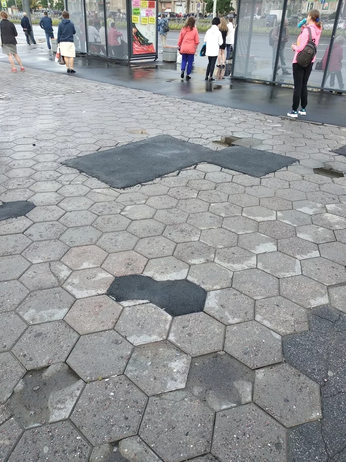 Sidewalk repair in St. Petersburg - Beautification, Saint Petersburg, Longpost