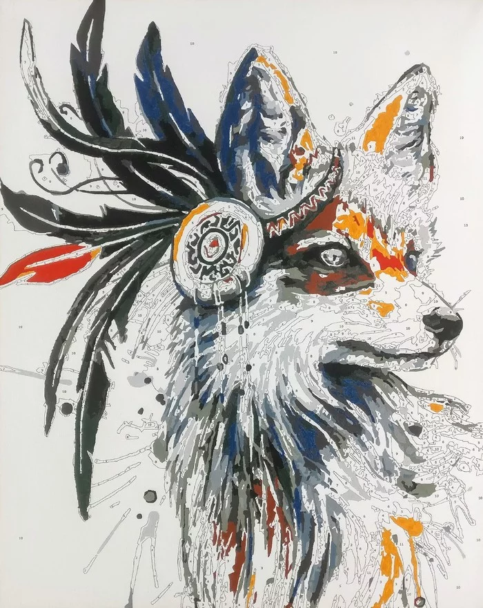 Friday Chanterelle - My, Friday tag is mine, Paintings by numbers, Hobby, Longpost