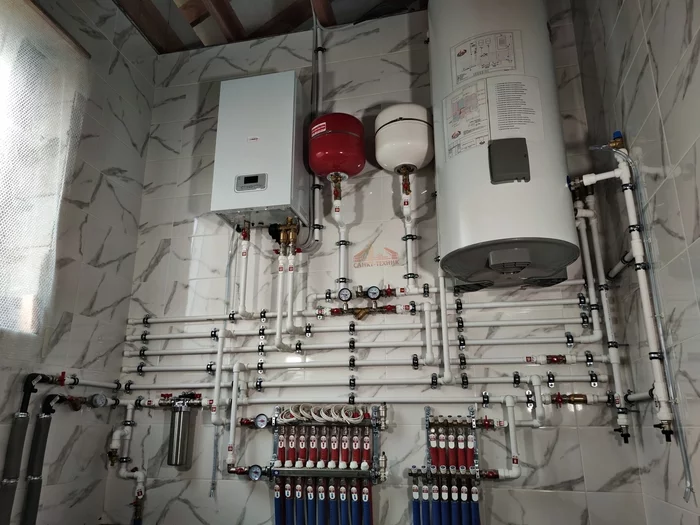 June 14, 2020. AIR CITY, part 2 - My, Boiler room, Boiler room, Heating, Installation of heating systems, Private house, Installation, House, Longpost