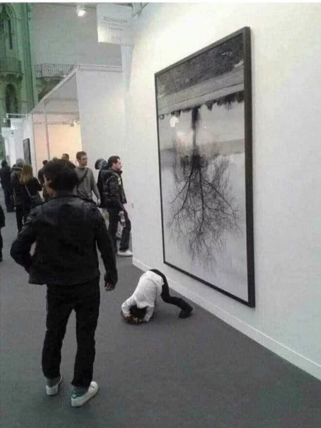 One normal viewer)) - Humor, Smart child, Art gallery, Modern Art, Children, Upside down