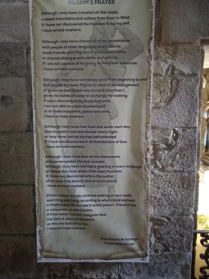 Pilgrim's Prayer - My, Travels, Camino, Santiago's Way, El camino, Spain, Longpost