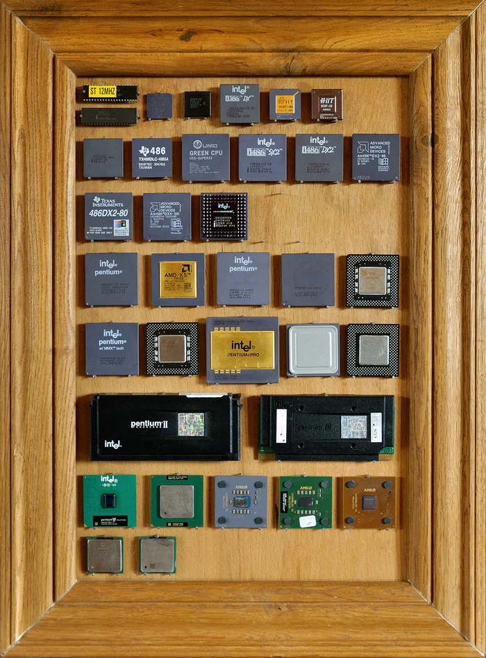 Beetles on pins - My, CPU, Collection, Showcase, Intel, AMD, Homemade, Old things