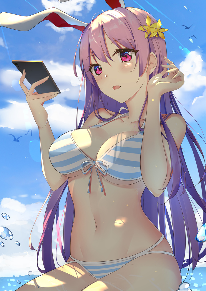 Reisen Udongein Inaba Touhou, Reisen Udongein Inaba, Anime Art, , Diving Penguin