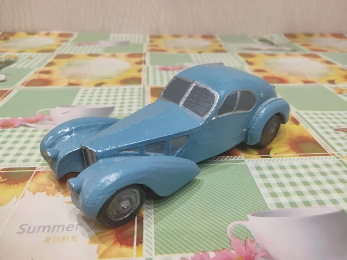 1937 Bugatti Type 57SC Atlantic made on a 3D printer - My, Bugatti, 3D printer, The photo, Art, Auto, Figurines, Longpost