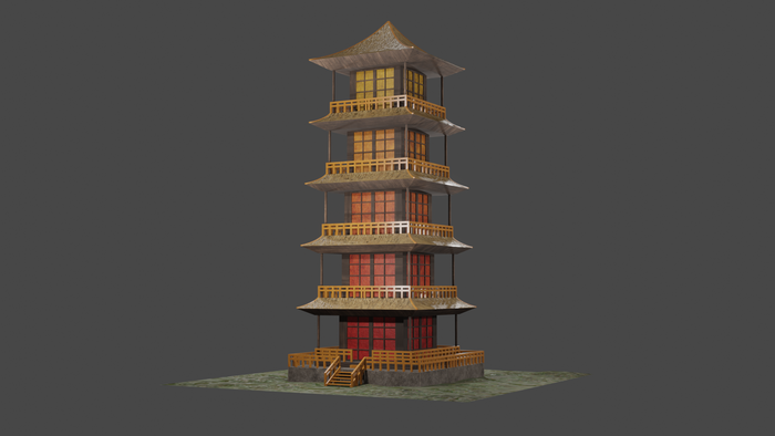 Rampart Magic Guild HOMM III, Blender, Substance painter, , 