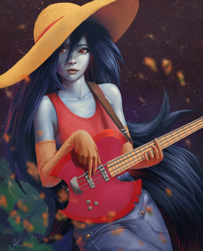 Марселин - Рисунок, Adventure Time, Marceline, Арт, Вампиры, Мультсериалы, Ezequiel Dominguez