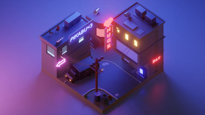   3D Blender, Low poly, 3D, 3D , 