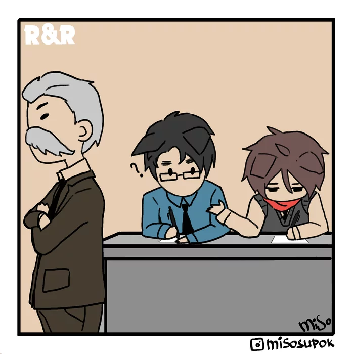 After Class punishment - Моё, Комиксы, Кот, Хуманизация, Аниме, Original Character, Длиннопост
